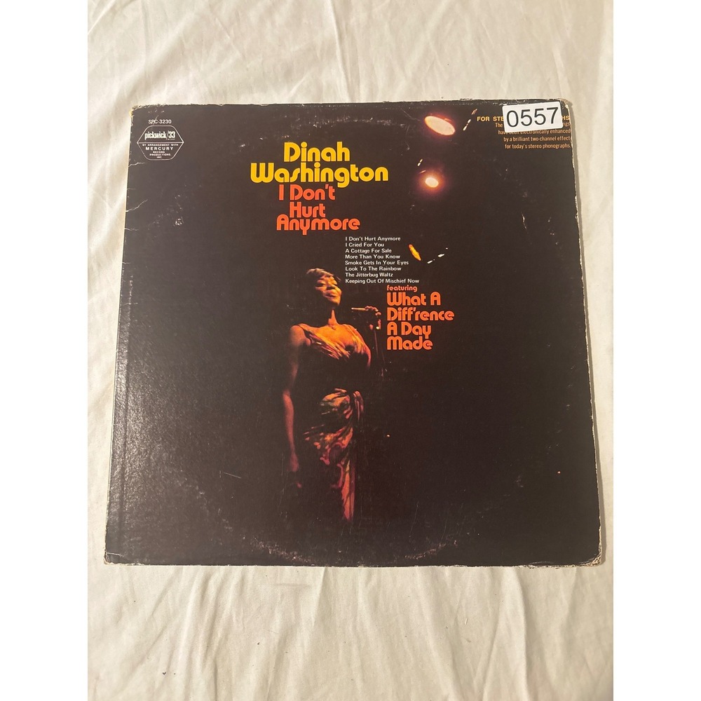 Dinah Washington I Don't Hurt Anymore Vinyl LP 12" Black‎ Jazz Blues SPC-3230